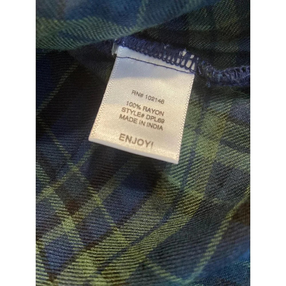 Michael Stars Plaid Boyfriend Button up Shirt Xsmall Womens Top - Picture 9 of 11